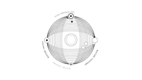 Animation en boucle d'un élément HUD en forme de sphère filaire