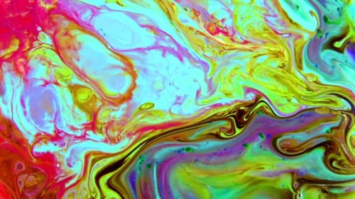 Abstract Liquid Colors Swirl Together