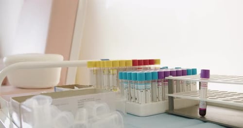 Laboratory Equipment Display in Hospital Setting