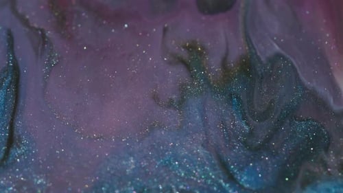Swirling Glittering Blue and Purple Abstract Background