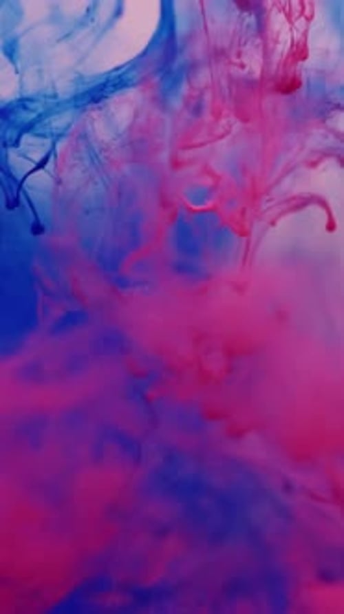 Mélange d'encre vertical, fluide à fumée, goutte à goutte, brume, eau, brume