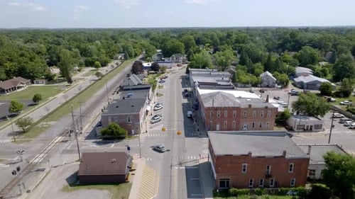 Downtown Grass Lake, Michigan.