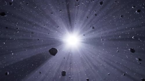 Cosmic Light Rays and Floating Asteroids in Space