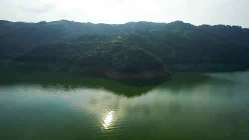 Aerial View of Mountains, Tropical Forest and River - Norcasia, Colombia