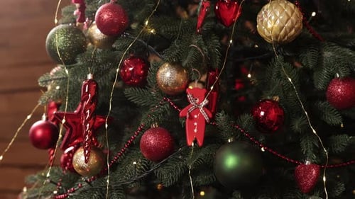 Christmas Tree Decorations Close-Up