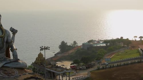 murudeshwar temple loard shiva top shot mov.