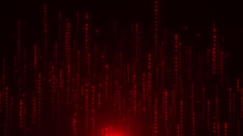 Digital Data Stream Matrix Circuit Board Security Binary Code Big Data Flow Cyber Wave Blockchain