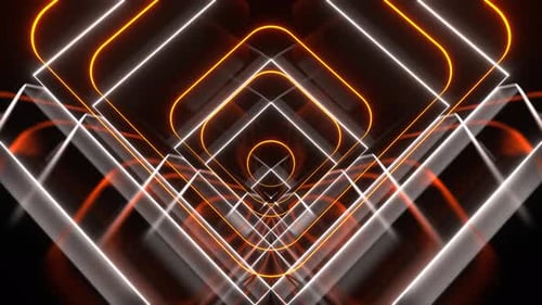 Orange And White Hypnotic Abstract Moving Background Vj Loop In 4K