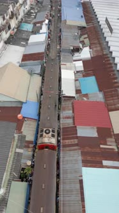 Train Market in Thailand