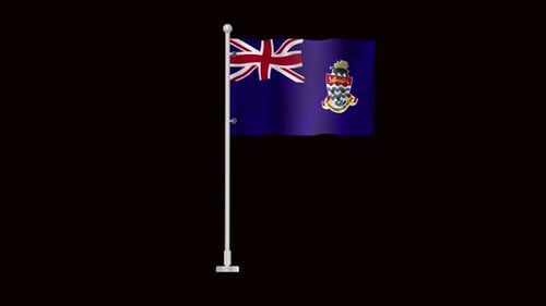 Cayman Islands Flag Waving Animation