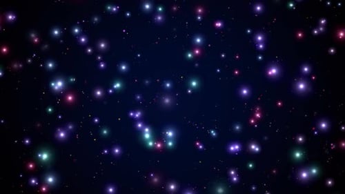 Colorful Twinkling Particles Loop Background