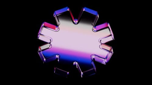 Animación en forma de bucle en forma de cristal. Animación en bucle. Fondo 3D. Resolución HD