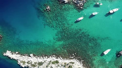 Amazing Sea And Boats Antalya Turkey 4K Drone