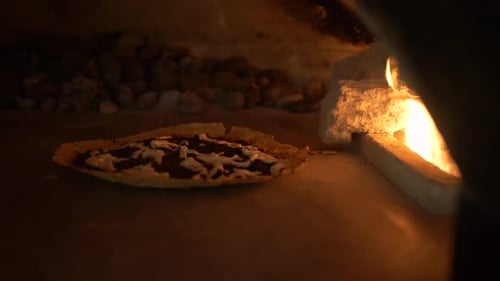 Wood Fire Oven Ambience Tracking Shot