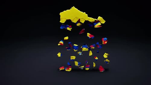 Ecuador Map Flag Reveal 3D Animation