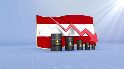 Austria Oil Price and Reserves Decline With Red Arrow