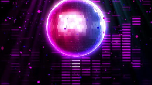 Disco Ball Equalizer Background