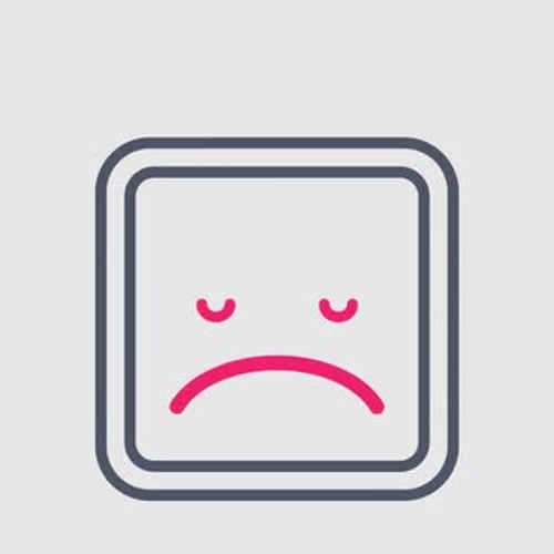 Minimalist Sad Face Icon Animation