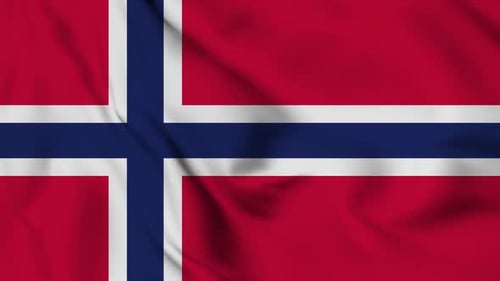 Waving Flag of The Norway