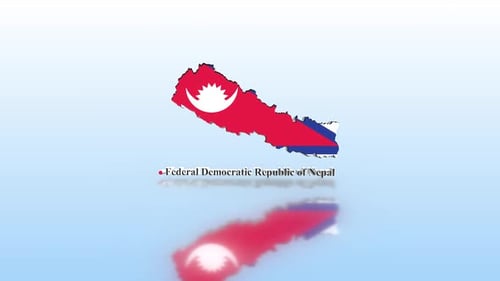 3D Animated Map of Nepal Flag and Country Name Reveal