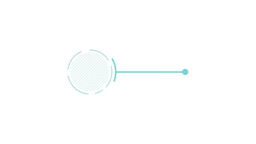 Animated Element for Infographics Striped Circle Callout with Horizontal Line