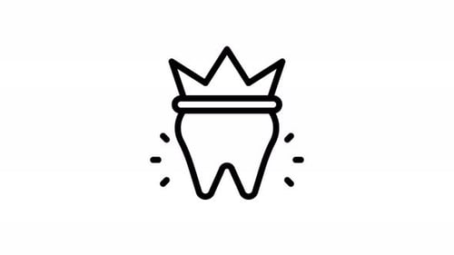 Animated Dental Crown Icon for Healthcare Projects