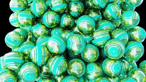 Festive Geometric Spheres Reveal Animation