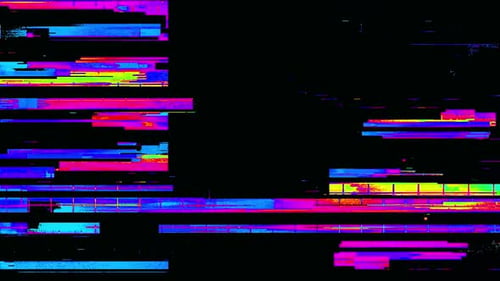 Dynamic Colorful Glitch Effect Digital Noise Transition Background