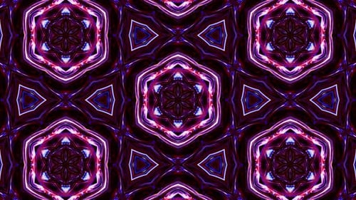 Fluid Neon Abstract Kaleidoscope Pattern Visual Loop