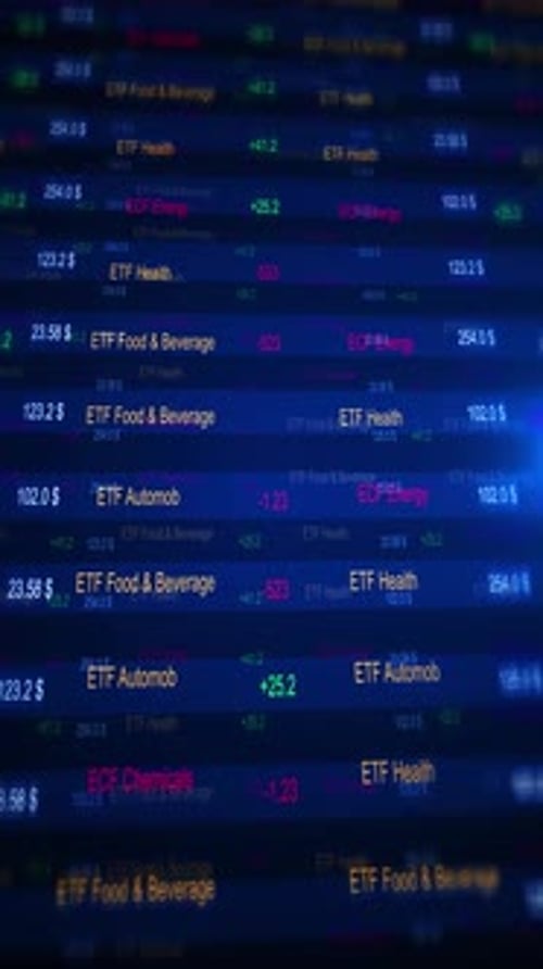 Stock Market Prices Abstract Ticker Board Financial Market Screen Business Trading Rates Quotes