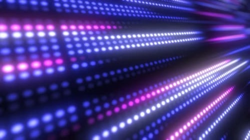 Futuristic Neon Digital Grid Loop Background