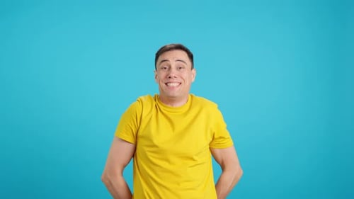 Cheerful Man Surprised With Birthday Gift