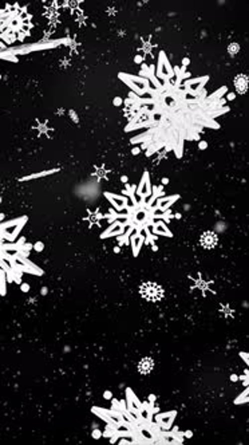 Winter Snowflake Falling