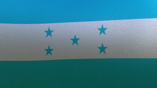 Closeup da bandeira de Honduras