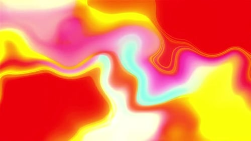 Abstract Fluid Motion Background with Glowing Neon Waves