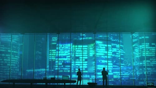 Infographics About AI On A Laptop Screen