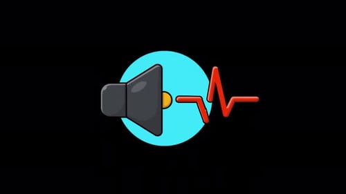 Modern Animated Speaker Icon with Sound Wave