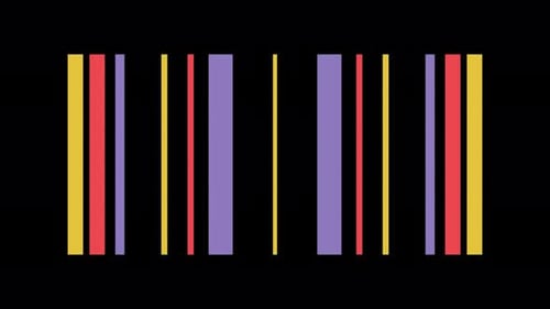 Animated Geometric Line Barcode Reveal Transition