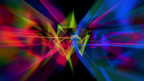 Padrões vibrantes de caleidoscópio para loops de VJ envolventes em festas e shows