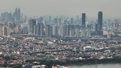 Aerial View of Jakarta Indonesia