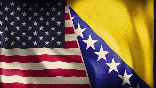 Usa And Bosnia Background Loop