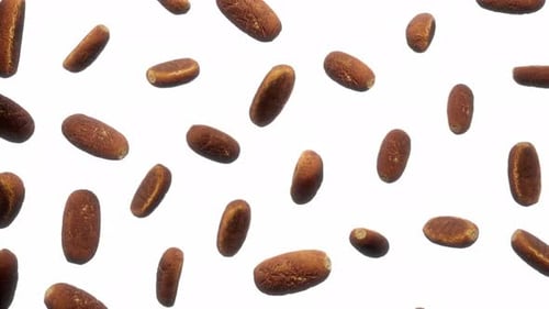 Falling Brown Baked Goods Loaves Seamless Loop Animation