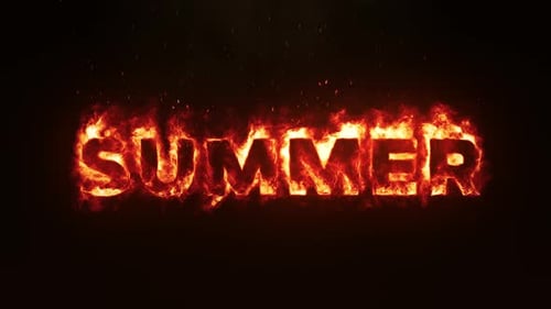 Fire Burning Text Title Reveal