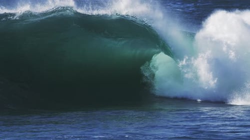 Powerful Ocean Wave Crashing in Slow Motion