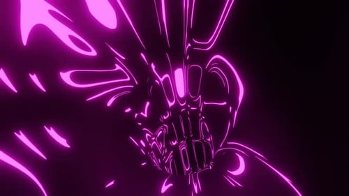Abstract Neon Glowing Tunnel Loop Motion Background