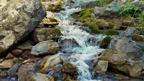 Slow Motion of Mountain River