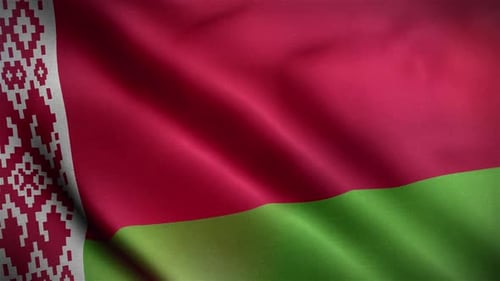 Waving Flag of Belarus Seamless Loop Animation