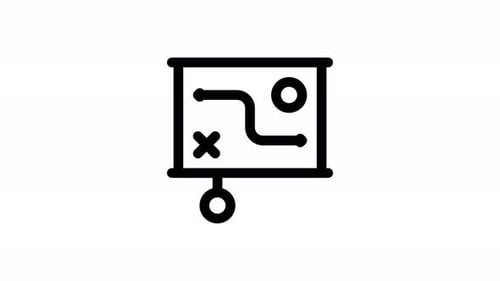 strategy line icon animation