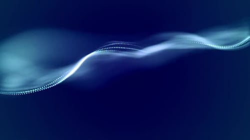 Abstract Digital Wave of Flowing Particles Background Loop