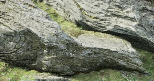 Time-lapse Sunlight and Shadows Moving Across Rocks and Grass